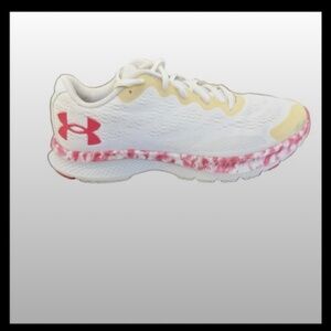 Women’s Under Armour Charged Bandit White & Pink Athletic Running Shoes Size 6Y
